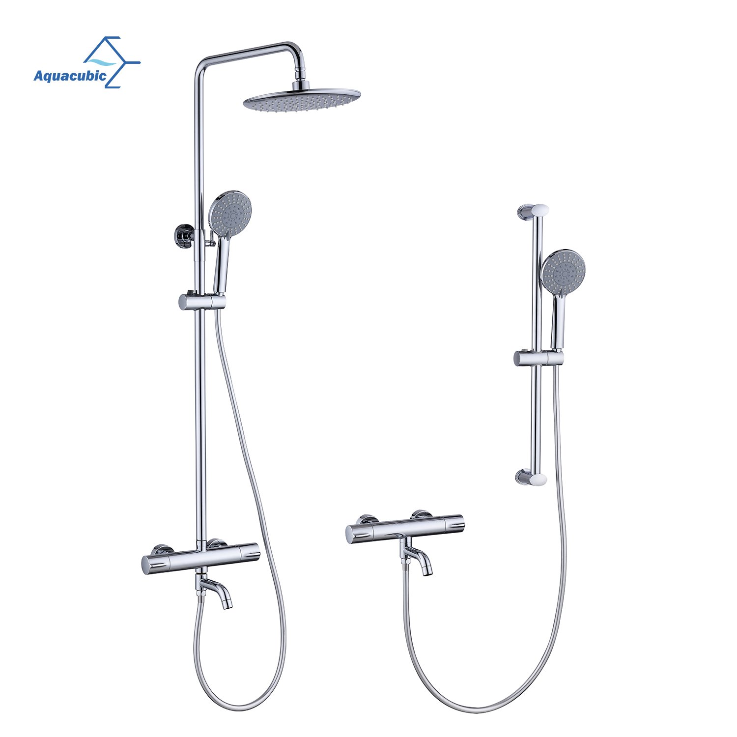 Aquacubic Bathroom shower Anti Scald Tap Wras EN1111 Standard Thermostatic Bar Shower Mixer Valve With bathtub faucet