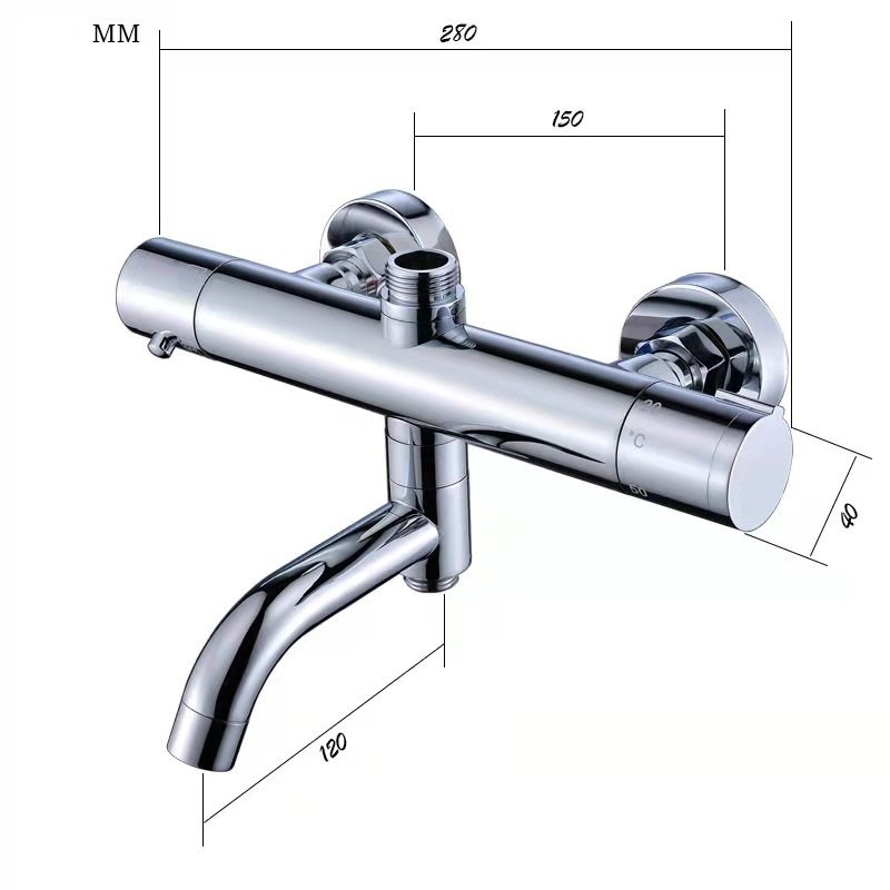 Aquacubic Bathroom shower Anti Scald Tap Wras EN1111 Standard Thermostatic Bar Shower Mixer Valve With bathtub faucet