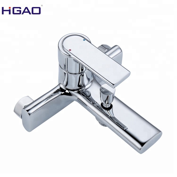 China Factory's Polished Chrome Single-Handle Brass Bathtub Faucet Exquisite Rain Spray Pattern Concealed Diverter Ceramic Valve