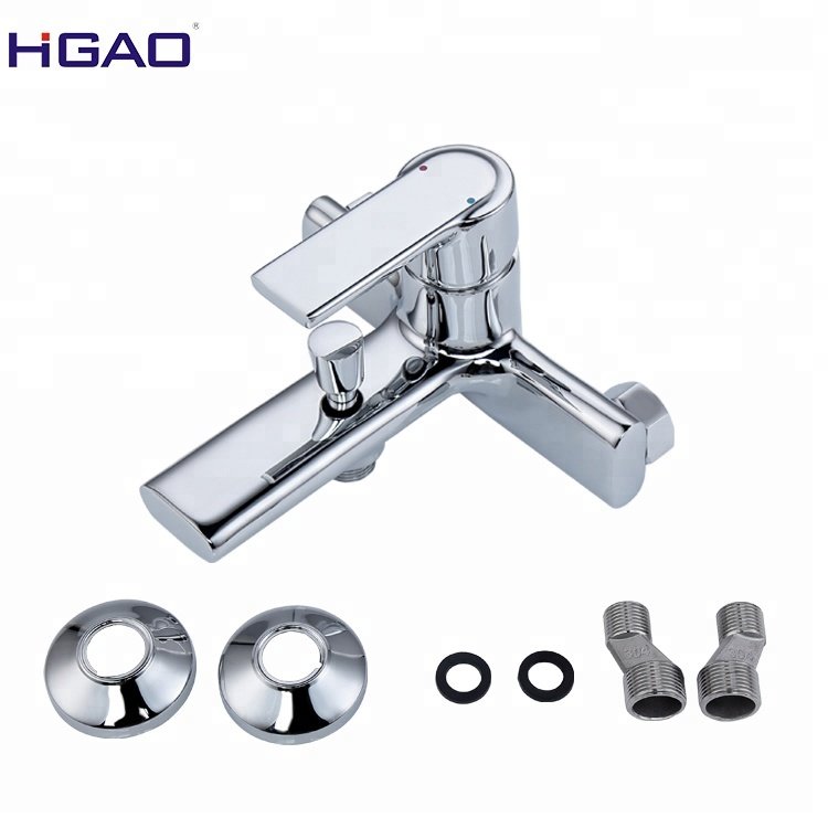 China Factory's Polished Chrome Single-Handle Brass Bathtub Faucet Exquisite Rain Spray Pattern Concealed Diverter Ceramic Valve
