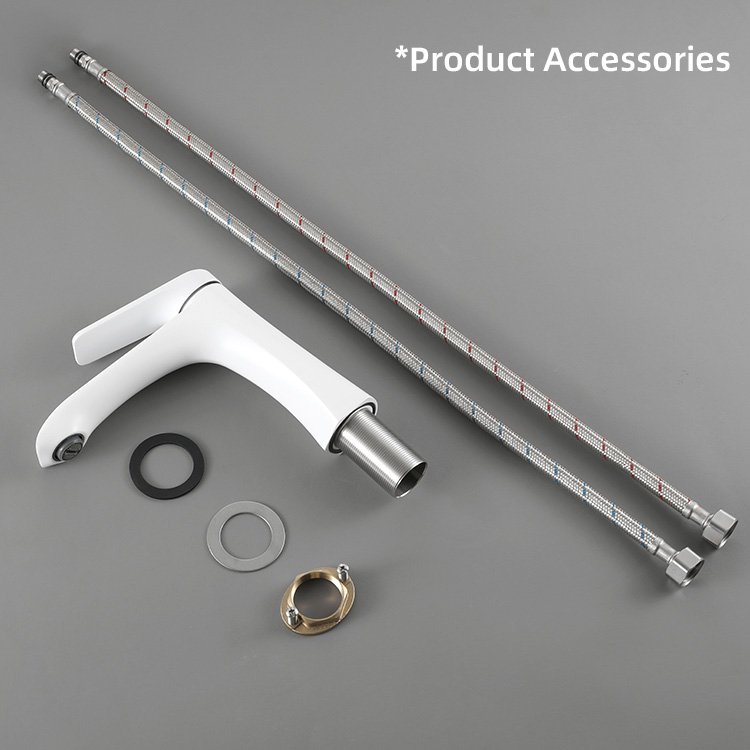 Kidolux Simple Durable Copper Bathroom Sink Faucet Washbasin Taps Single Hole Mixer Countertop Mount Basin Faucet