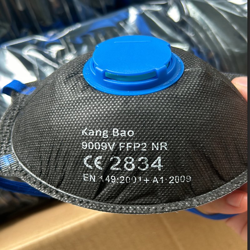 Safety dust face kn95 5ply BLACK mask CE certified breathable mask face cover maskss disposable For Construction sites workers