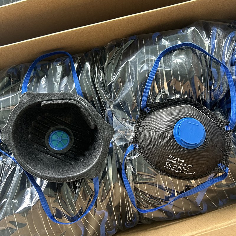 Safety dust face kn95 5ply BLACK mask CE certified breathable mask face cover maskss disposable For Construction sites workers