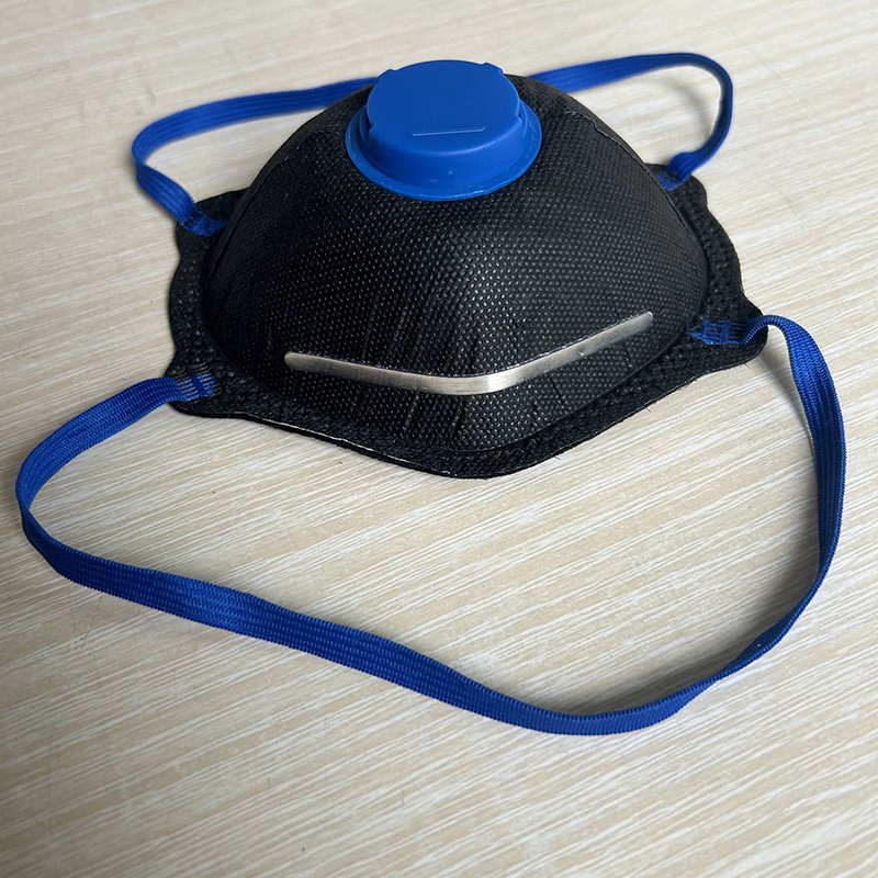 Safety dust face kn95 5ply BLACK mask CE certified breathable mask face cover maskss disposable For Construction sites workers