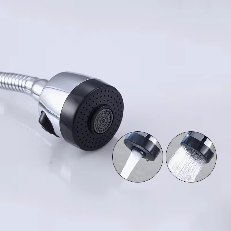 Single Lever Wall-Mounted Kitchen Faucet Pull-Down Cold Water Basin Tap Flexible Pipe Ceramic Valve SinK Tap Household Bathroom