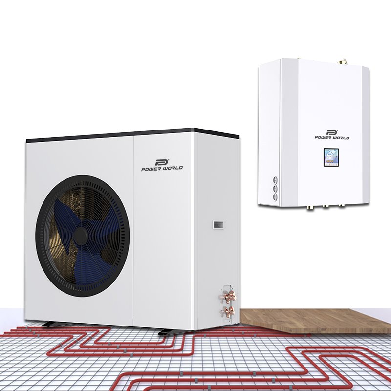 Power World R32 heat pump wired controller split type 4 way valve air source fan coil unit wall mounted heat pump