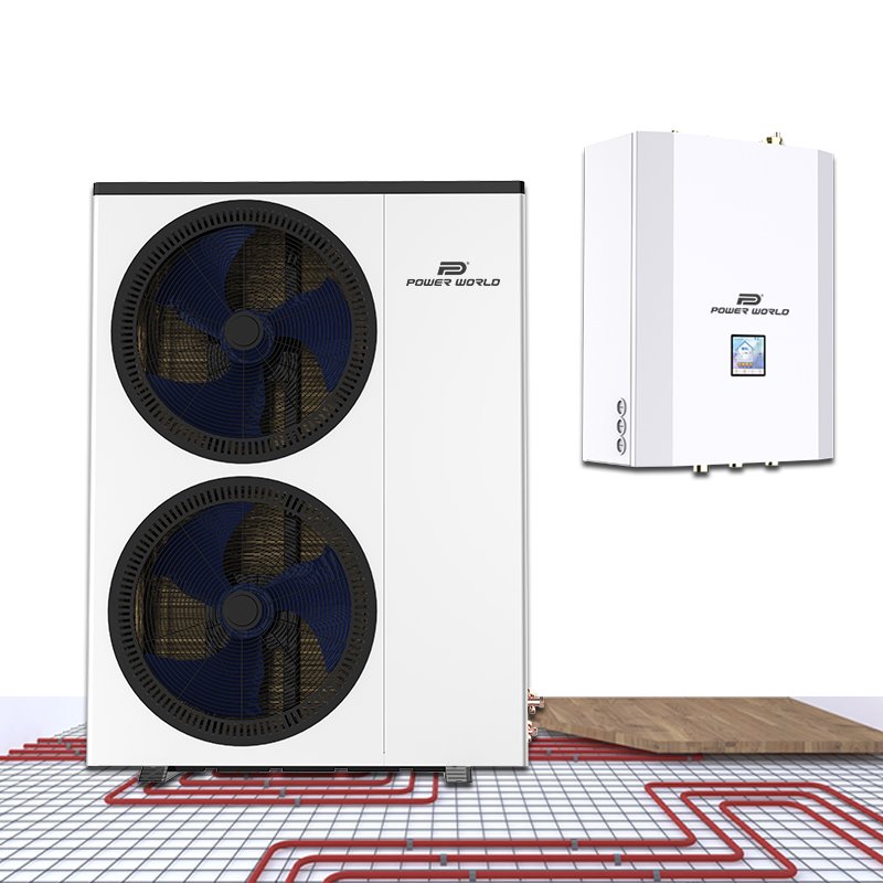 Power World R32 heat pump wired controller split type 4 way valve air source fan coil unit wall mounted heat pump