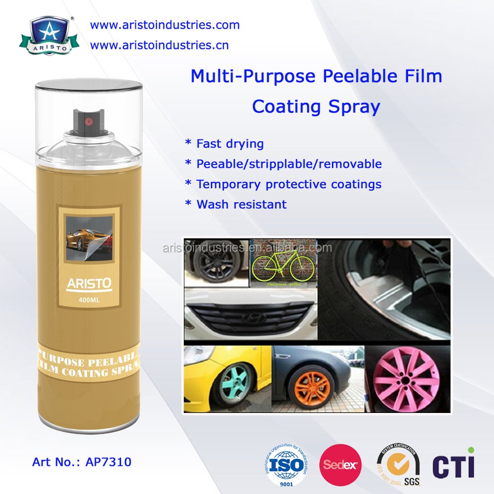 Multi Purpose Peelable Film Coating Spray Rubber Paint Acrylic Paint Car Paint