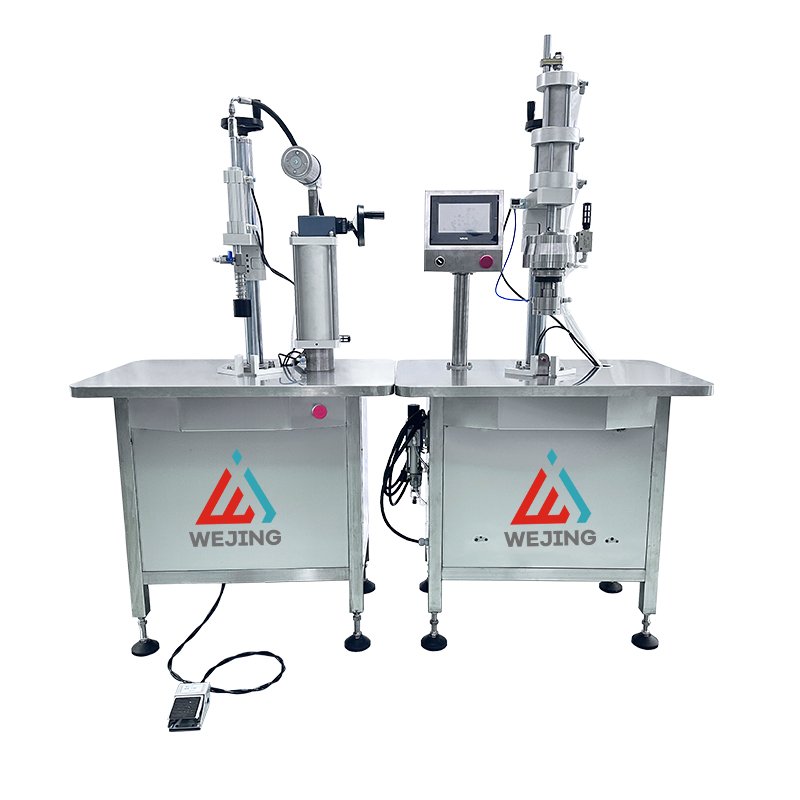 Split Type Semi Automatic Bov Bag On Valve Aerosol Filling Machine