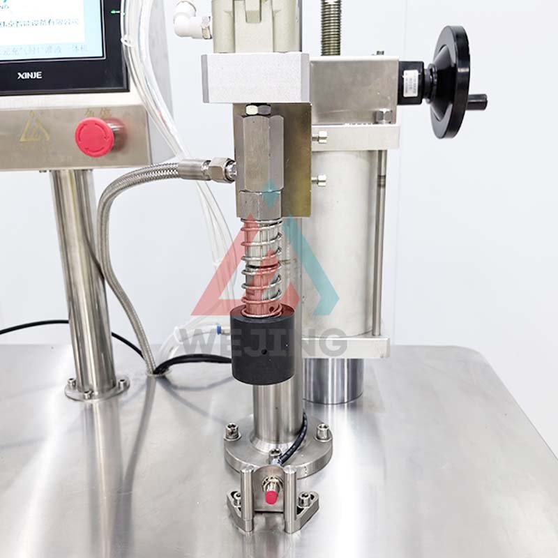 Semi Automatic BOV Bag On Valve Aerosol Filling Machine For Olive Oil Spray Cosmetic Aerosol Products
