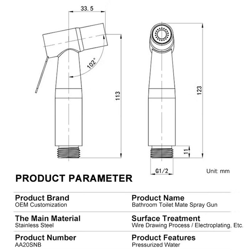 2024 New Rinse Handheld Bidet OEM/ODM Luxury Bidet Faucet Wholesale Muslim Shattaf Bidet Sprayer
