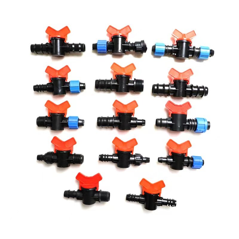 Agriculture Drip Irrigation Valves Drip Tape & Pipe Fittings 16mm Plastic Mini Valves 16mm