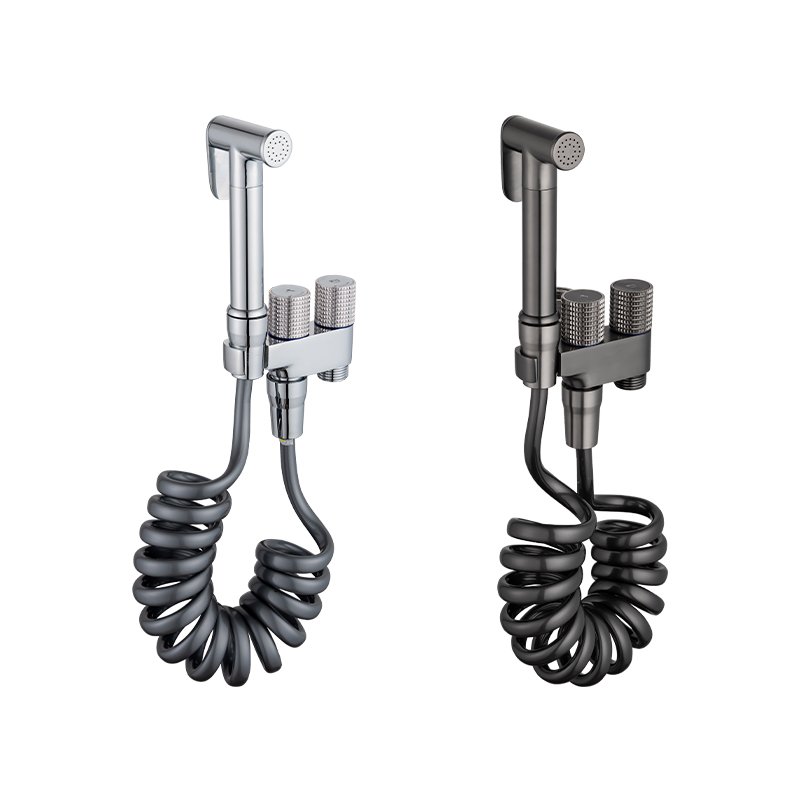 Brass Shower Handheld Bathroom Accessories Copper Pressurized Spray Gun Body Toilet Bidet Set Double Outlet Angle Valve