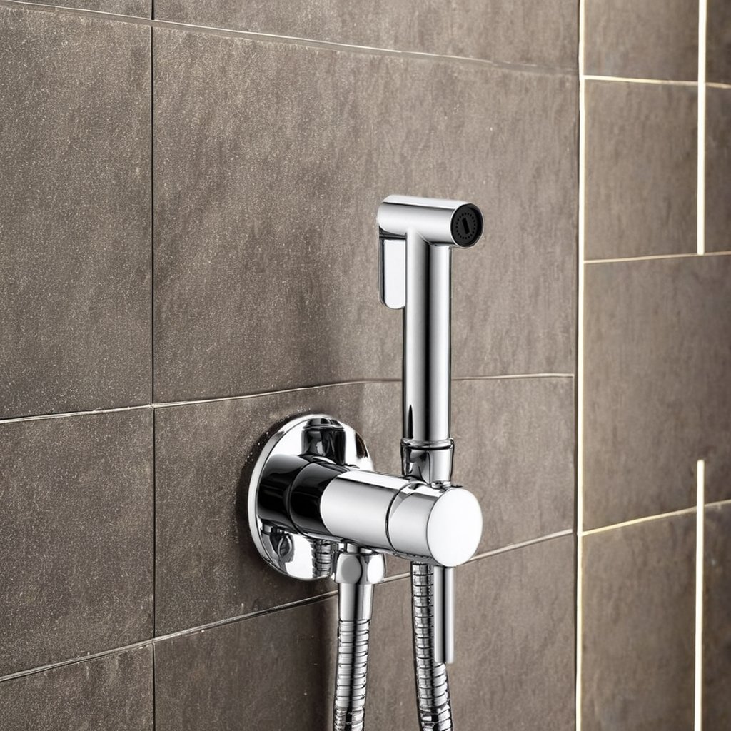 PINEBAY Factory Direct Bathroom Handheld Bidet Sprayer Toilet Brass Wall Hung Portable Shattaf with Hot and Cold Valve for Woman