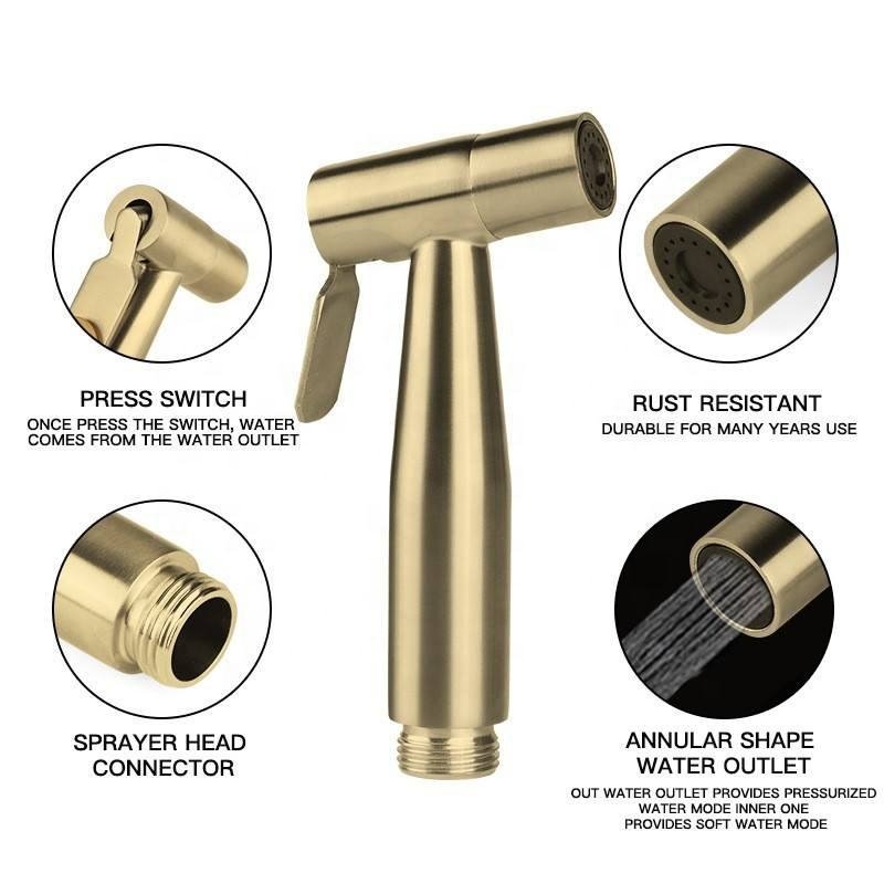 Modern Design Bathroom Bidet Sprayer Set Plastic Core Toilet Bidet with Sprayer Toilet Bidet Bathroom Set Faucet Sprayer