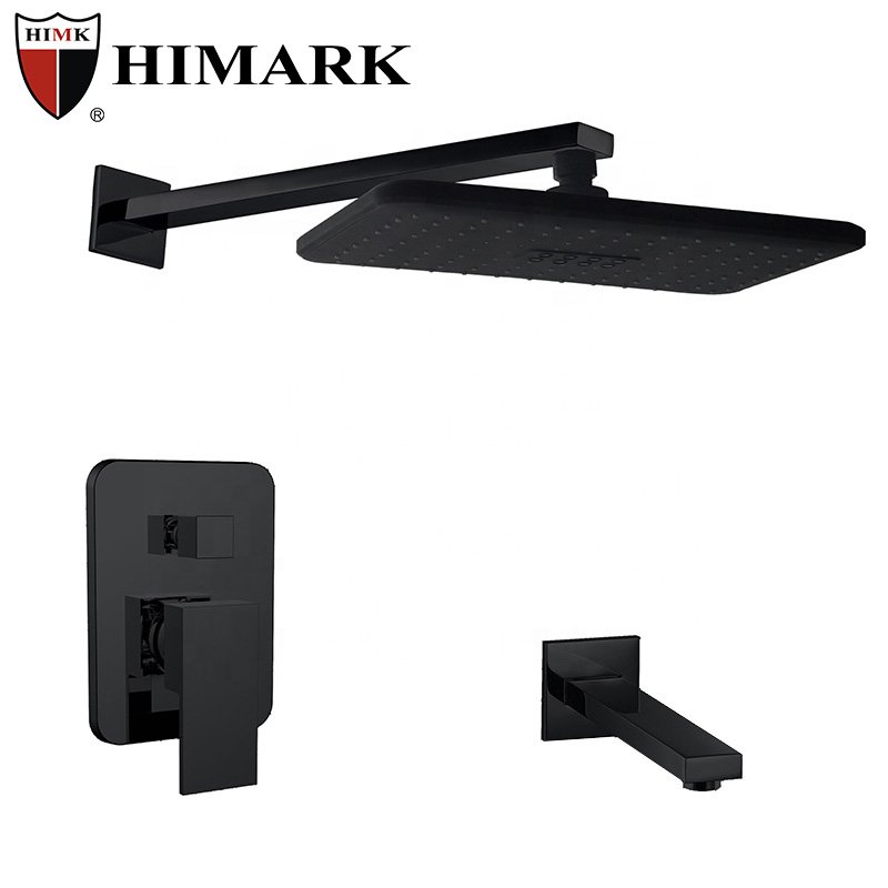 HIMARK CUPC UPC 2 function matte black in wall bathroom shower trim faucet with shower valve kit