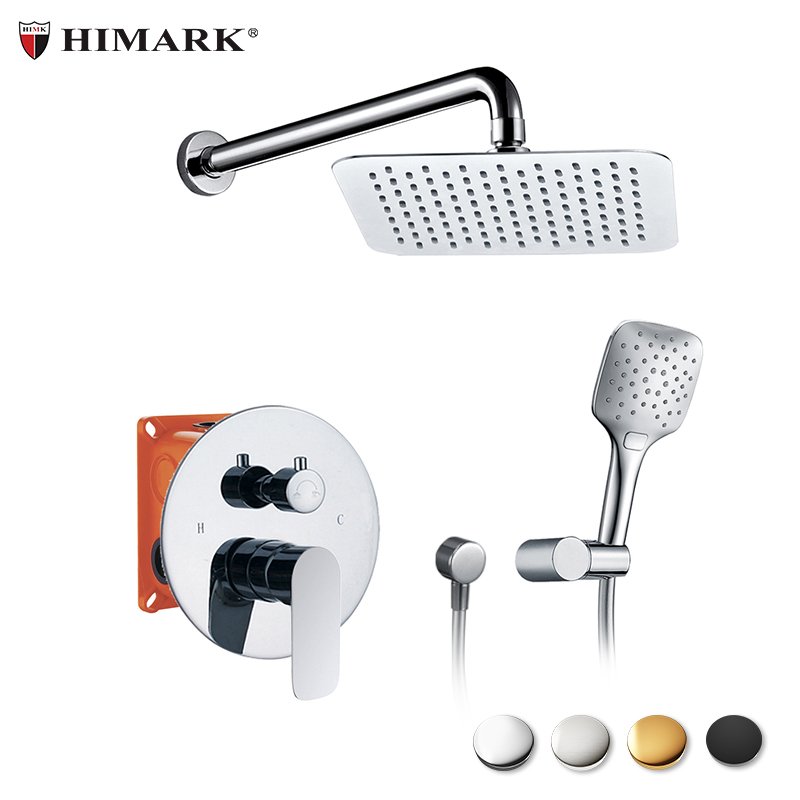 HIMARK CUPC UPC 2 function matte black in wall bathroom shower trim faucet with shower valve kit