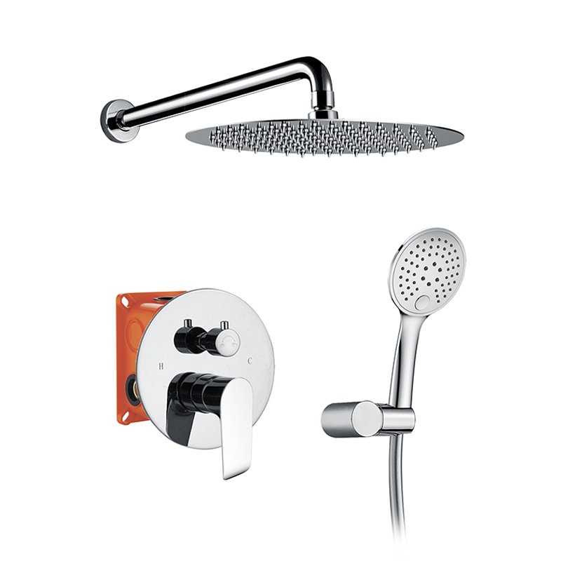 HIMARK CUPC UPC 2 function matte black in wall bathroom shower trim faucet with shower valve kit