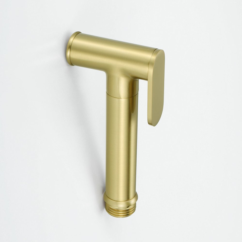 Modern Luxury High Pressure Handheld Brushed Gold Spray Gun Shattaf Toilet Bidet Sprayer