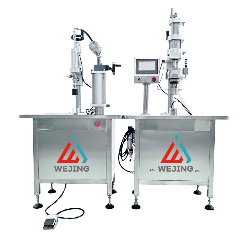 PLC Controlled BOV Bag On Valve Aerosol Spray Can Filling Crimping Machine
