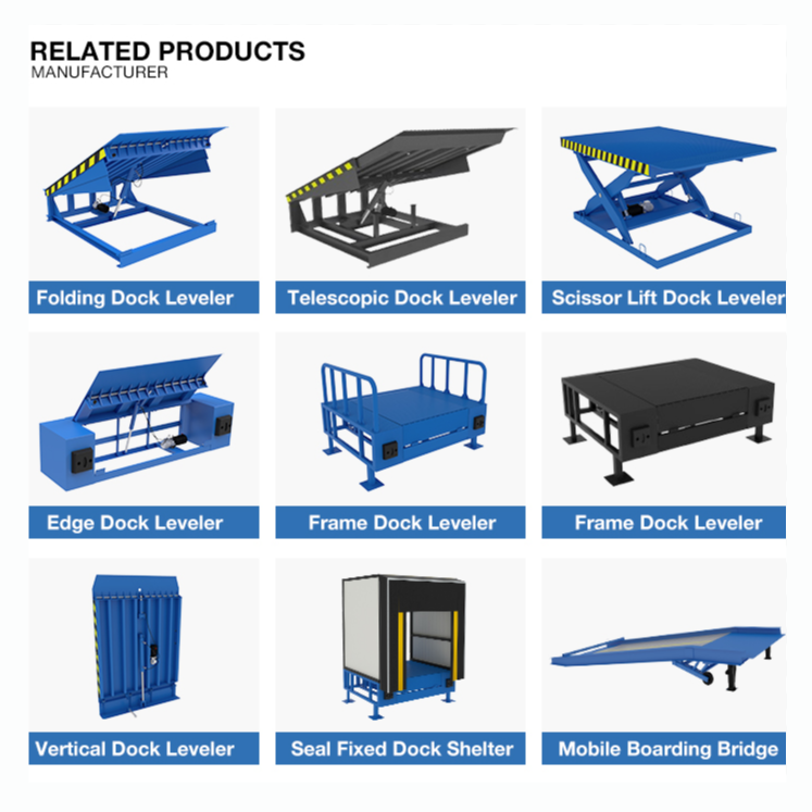 High Configuration 8-12 Ton Hydraulic Dock Leveler Platform Movable Unloading Lift Stationery Dock Leveller Pump Retail Home Use