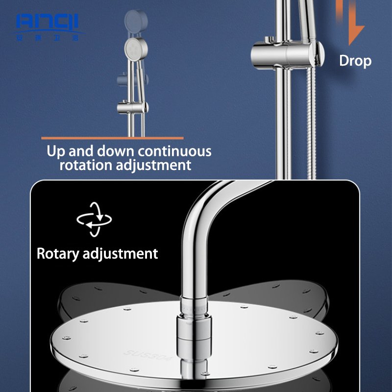 Bathroom stainless steel pressurized hand spray 8-inch pressurized big top spray bathroom suit