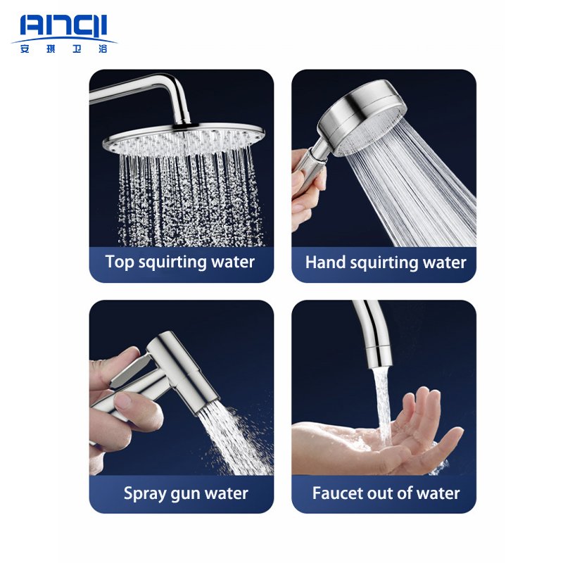 Bathroom stainless steel pressurized hand spray 8-inch pressurized big top spray bathroom suit