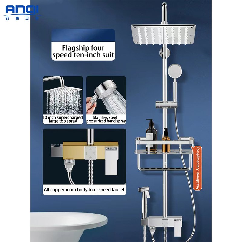 Bathroom stainless steel pressurized hand spray 8-inch pressurized big top spray bathroom suit
