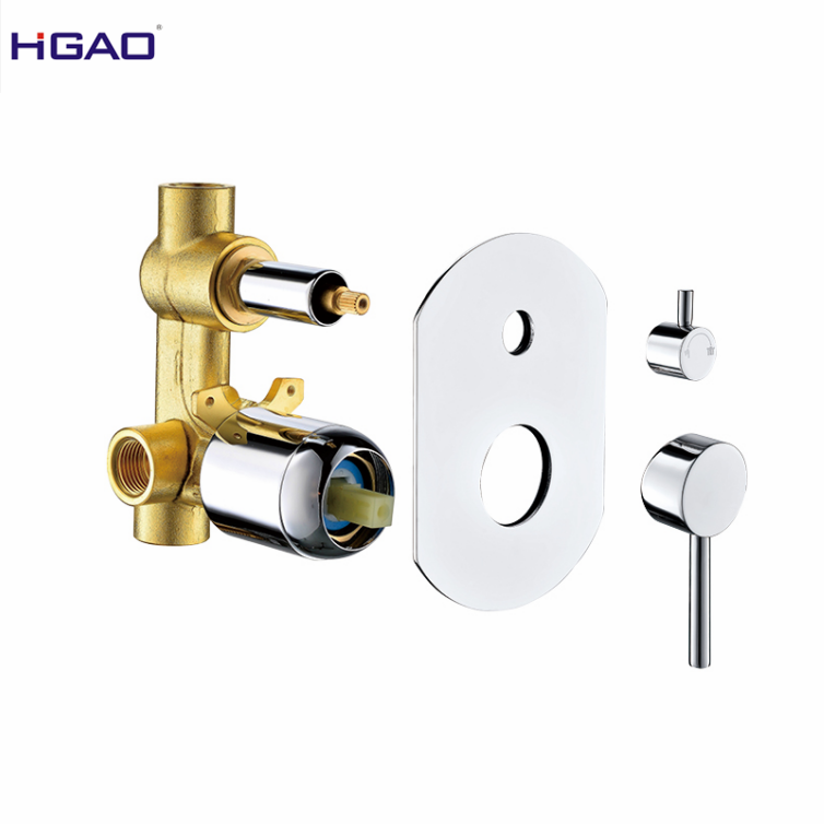 Popular Embedded Brass Shower Faucet Body Valve Square Bath Shower Mixer 2-Way Diverter In-Wall Concealed Rain Jet Bathrooms