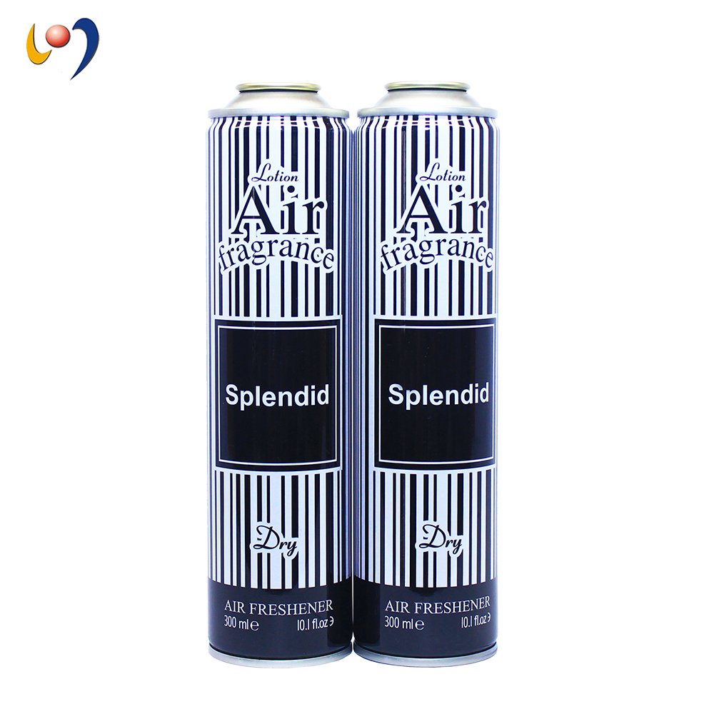 CMYK Printing Empty Aerosol Spray Can for Refilling Air Freshener with Valves