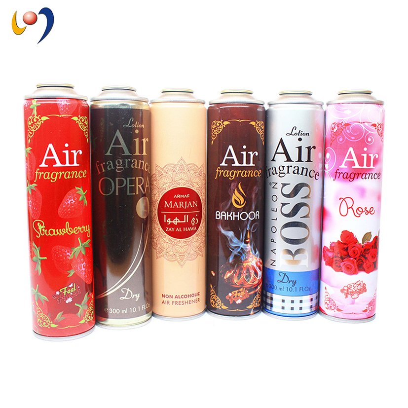 CMYK Printing Empty Aerosol Spray Can for Refilling Air Freshener with Valves