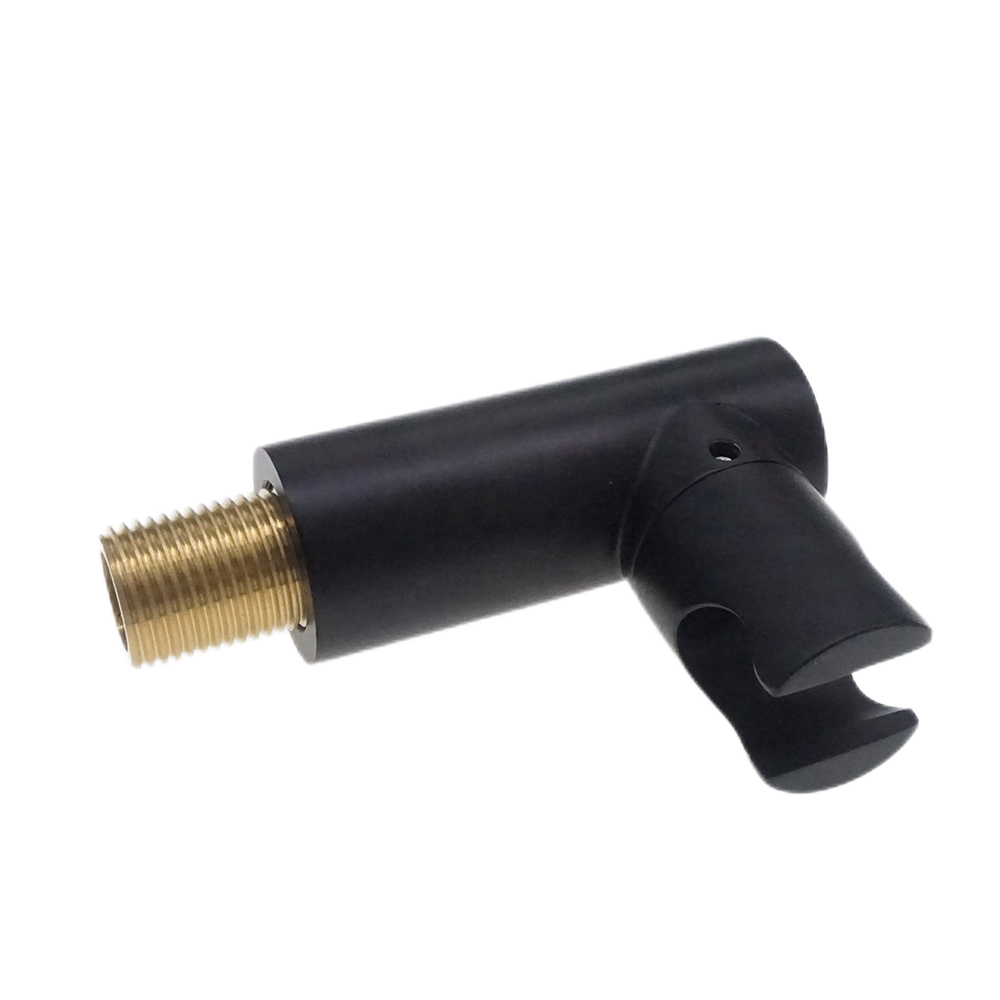 Adjustable Matte Black Brass Bathroom Accessory Wall Mount 1/2 inch Thread Angle Valve Head Wall Bracket Shower Holder