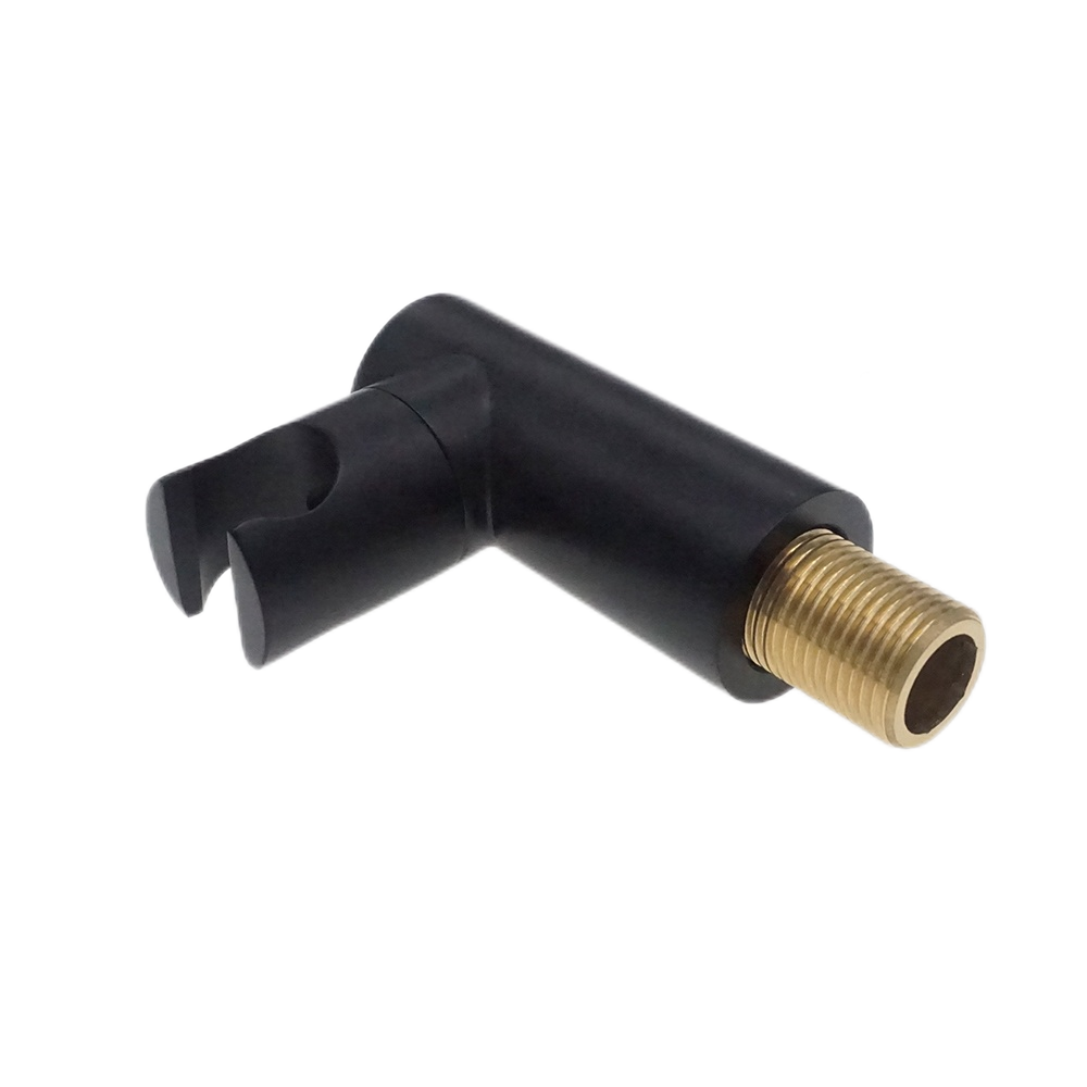 Adjustable Matte Black Brass Bathroom Accessory Wall Mount 1/2 inch Thread Angle Valve Head Wall Bracket Shower Holder