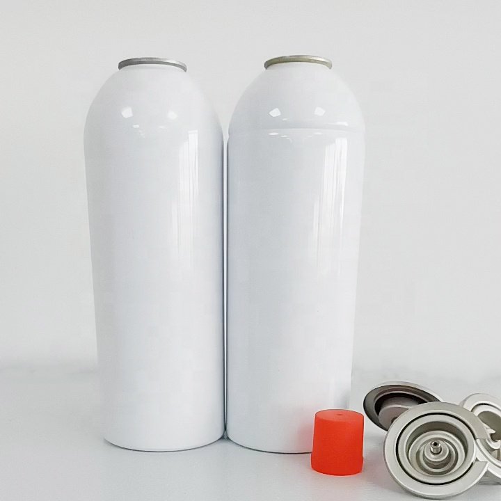 Guangzhou supplier Customize Empty Aluminum Butane gas can Aluminum Aerosol can with gas stove valve