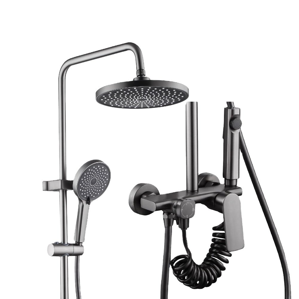 KAWAL All-Copper Ceramic Valve Core Hand Shower Gun Multi-Function Pressurized Spray Gray Water Plating Made Brass Bathroom Use