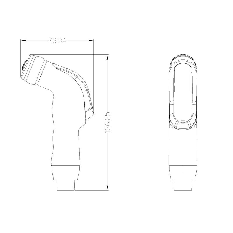ABS Bidet Spray Modern Wall-Mounted ABS Plastic Handheld Bidet Sprayer with Ceramic Valve Core Kitchen Basin Toilet Shower Head