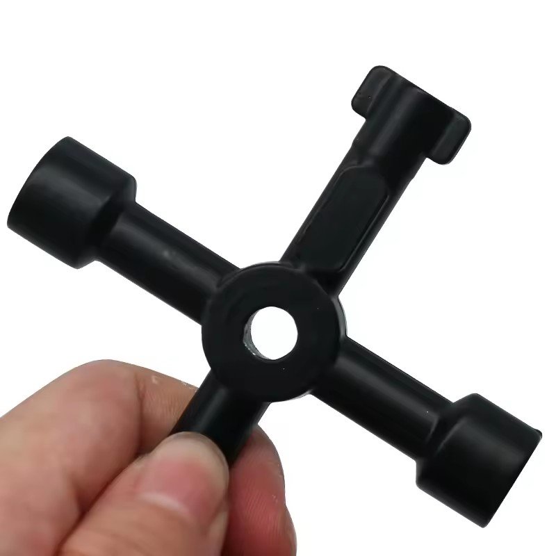 4 Way Multi-functional Universal Cross Key Zinc Alloy Plumbers Electricians Valve Tools Keys for Train Electrical Elevator