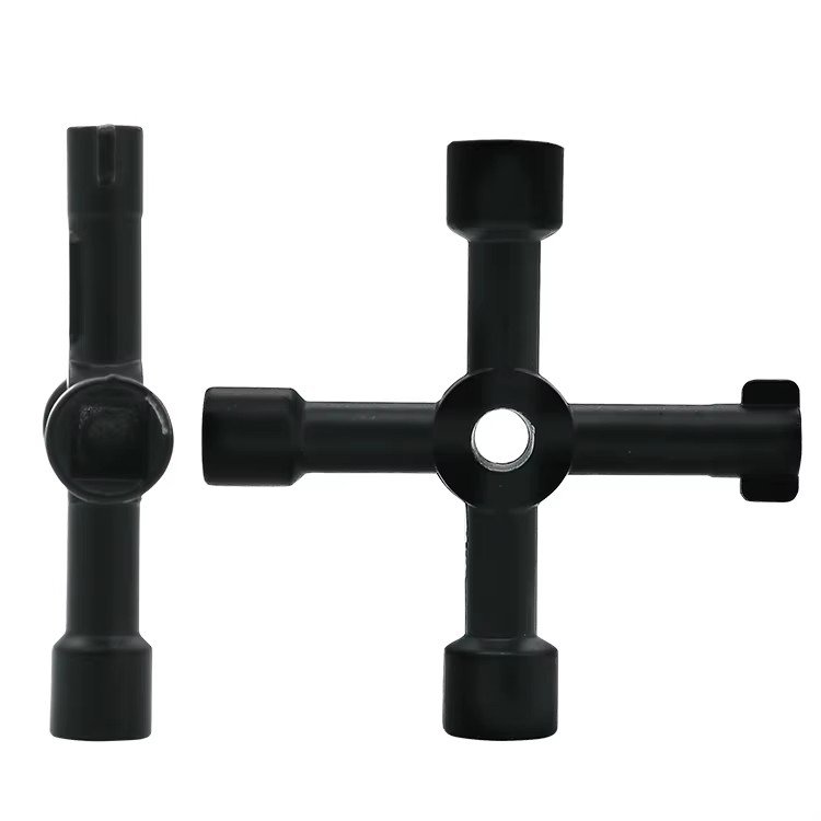4 Way Multi-functional Universal Cross Key Zinc Alloy Plumbers Electricians Valve Tools Keys for Train Electrical Elevator