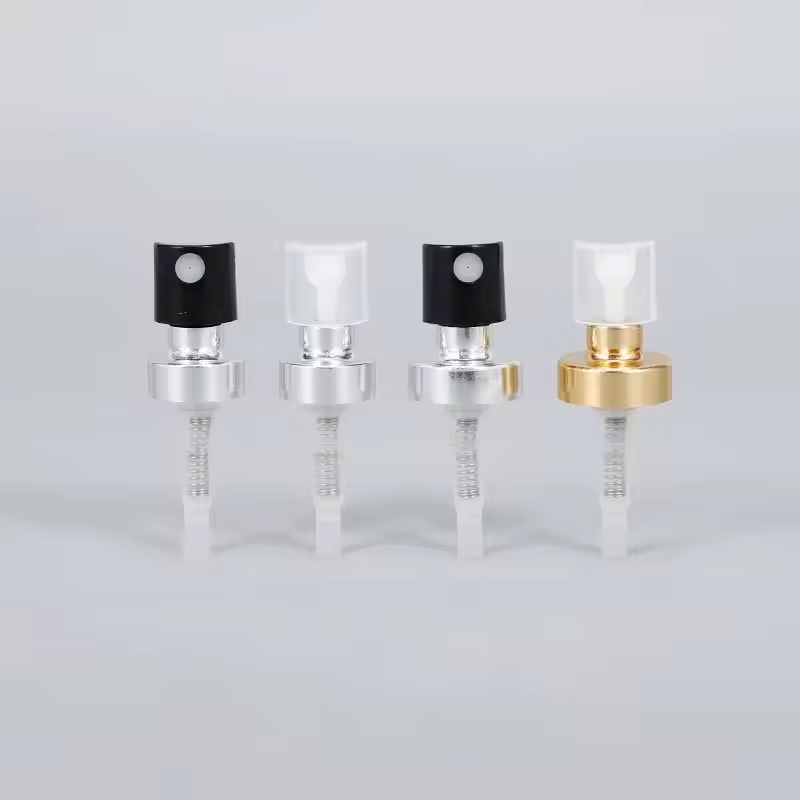 Manufacture hot sale output 0.05cc 0.14cc mist atomizer crimp pump spray 13/400 15/400 18/400 20/400 perfume pump sprayer
