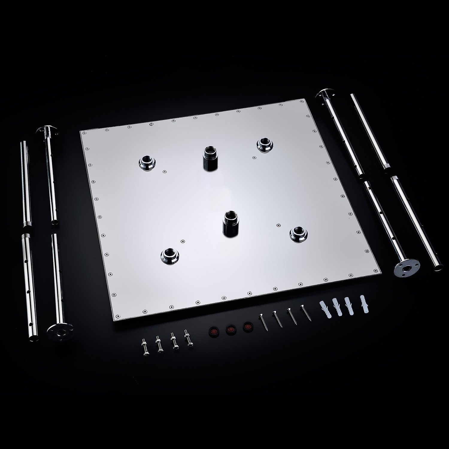 2024 Bathroom SUS 304 LED Shower Head Faucet Set Constant Temperature Valve Mixer With 4 Inch Jets