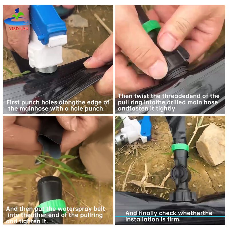 Agricultural rainy hose irrigation system laser irrigation connection pipe valve full 1 hectare planting laser spray rain tubes