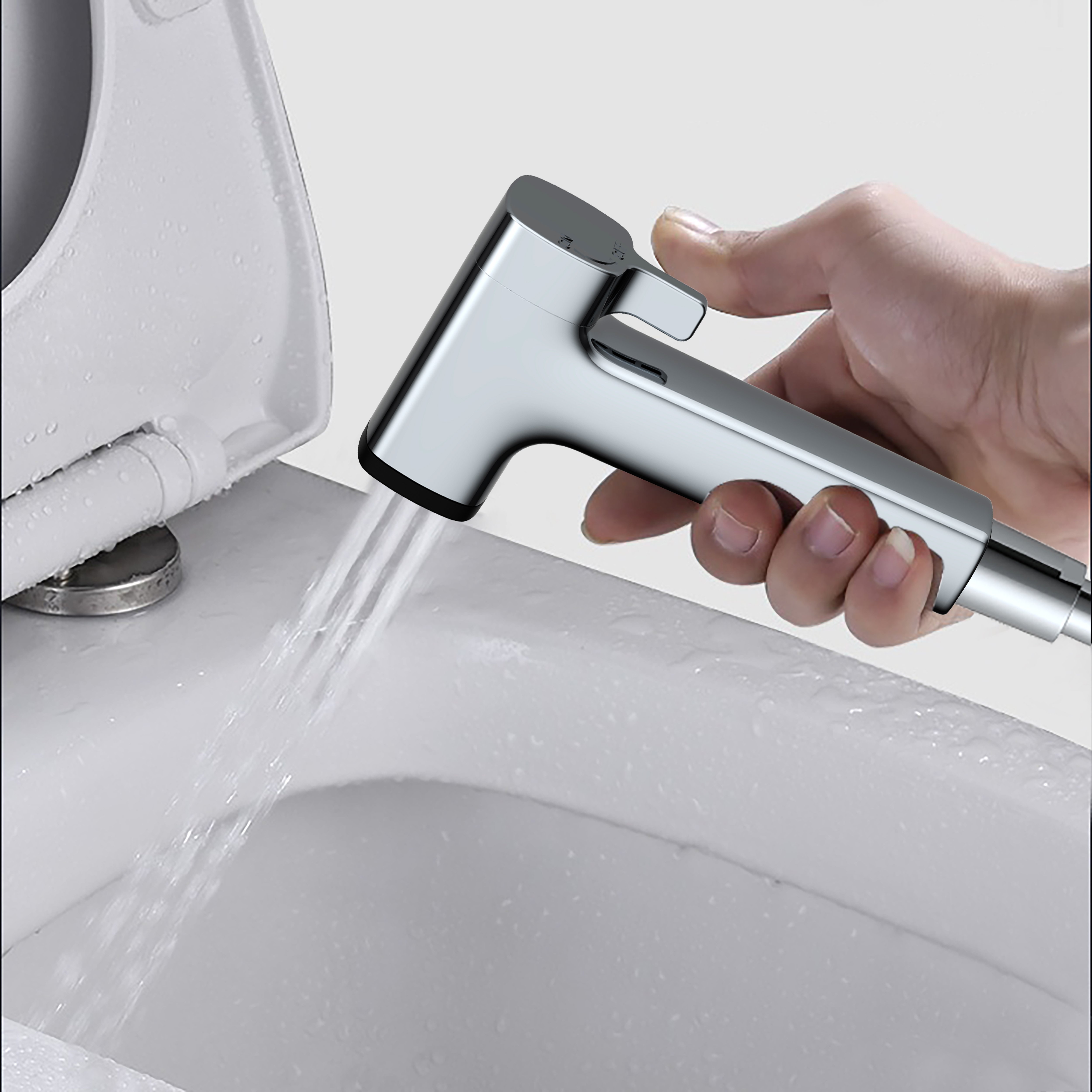 Spray Bidet, Shattaf, with Hot & Cold Mixing Valve