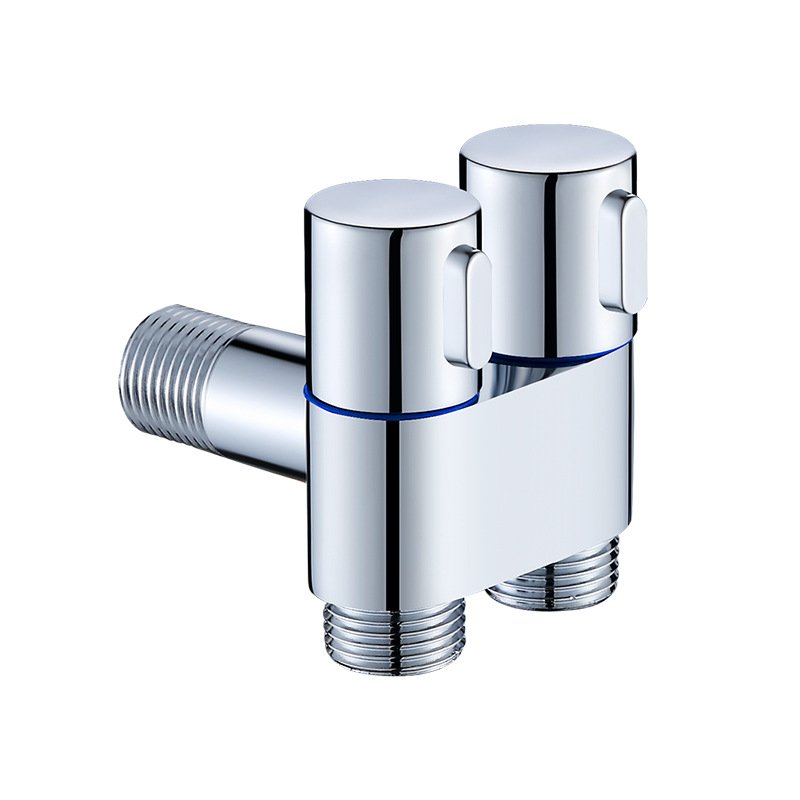 toilet accessory copper core black double control one-switch two-way triangle one divided into two spray gun faucet