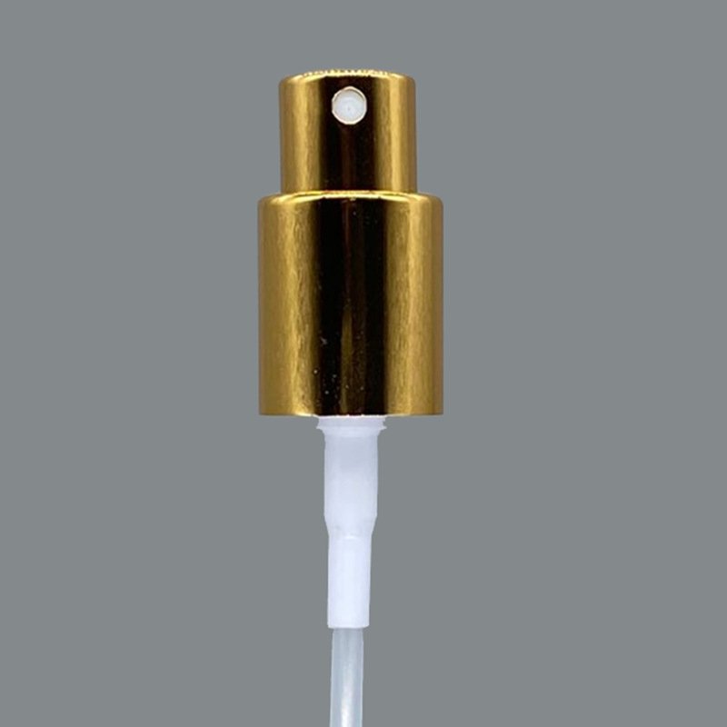 18/410 20/410 24/410 Wholesale aluminum gold fine mist sprayer gold spray valve with gold cap for cosmetics