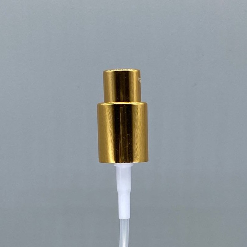 18/410 20/410 24/410 Wholesale aluminum gold fine mist sprayer gold spray valve with gold cap for cosmetics