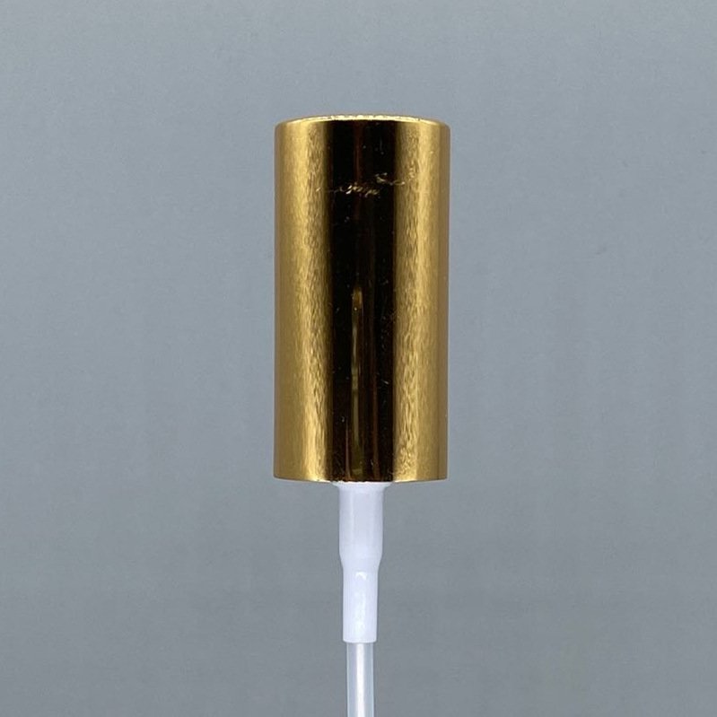 18/410 20/410 24/410 Wholesale aluminum gold fine mist sprayer gold spray valve with gold cap for cosmetics