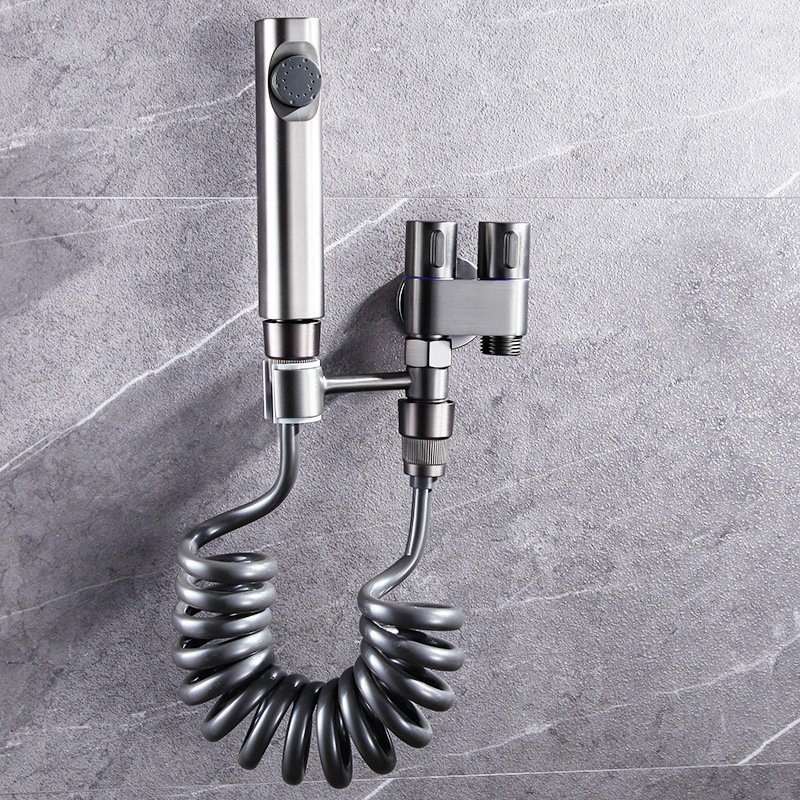 G1/2" standard Brass 1 in 2 out Angle valve Cleaning Wall Hung Toilet Bidet Sprayer Shattaf Double Handle Shunt Faucet Diverter