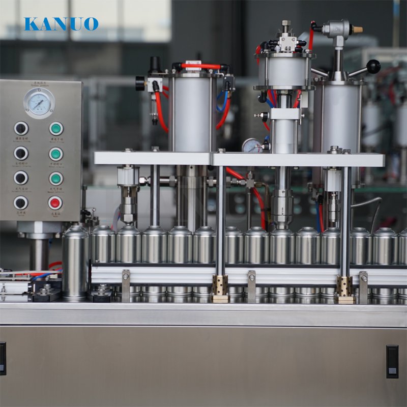 Semi automatic cosmetic spray bov filling equipment for filling aerosol cans
