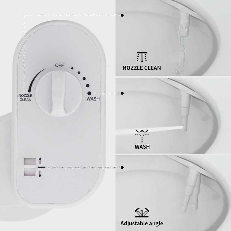 Wholesale Cold Water Bide Toilet Seat Attachment Manufacturer Smart Sprayer Single Nozzle Angle Adjustable Toilet Bidet