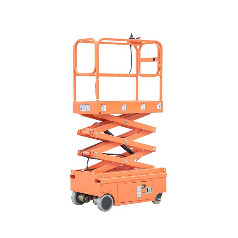 SAGA FIRST 300KG 4M 6M Wheeled Self Propelled Electric Mini Mobile Aerial scissor lift